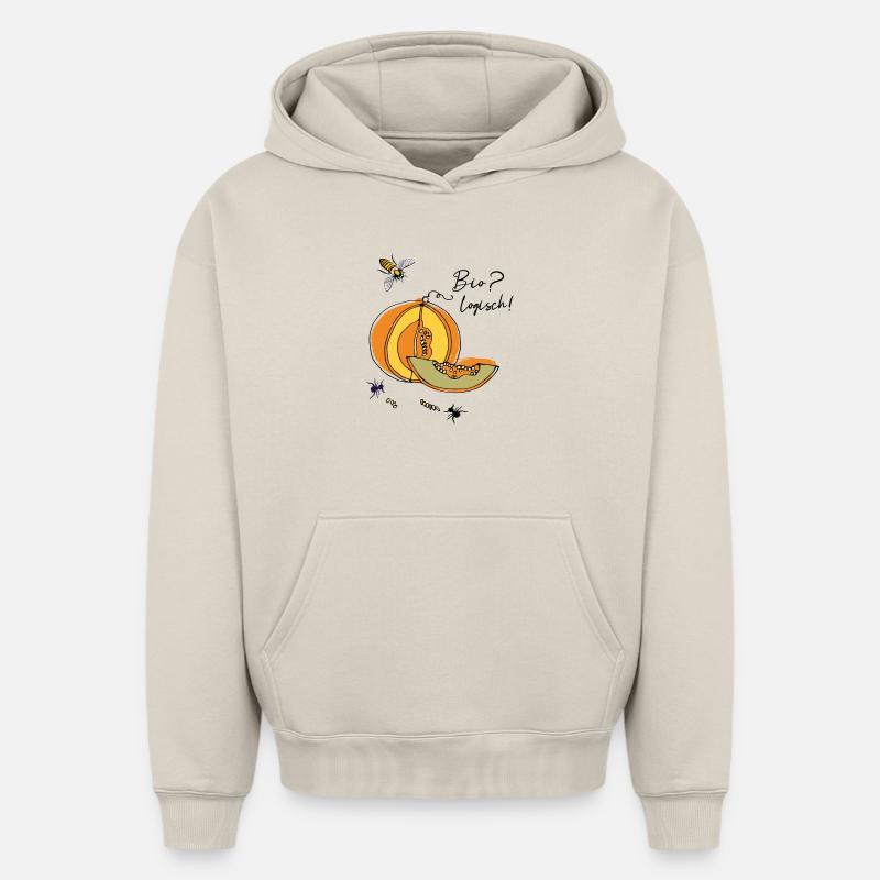 Biologiste, Citrouille, Fourmis - Sweat à capuche unisexe oversize épais SPREAD - beige