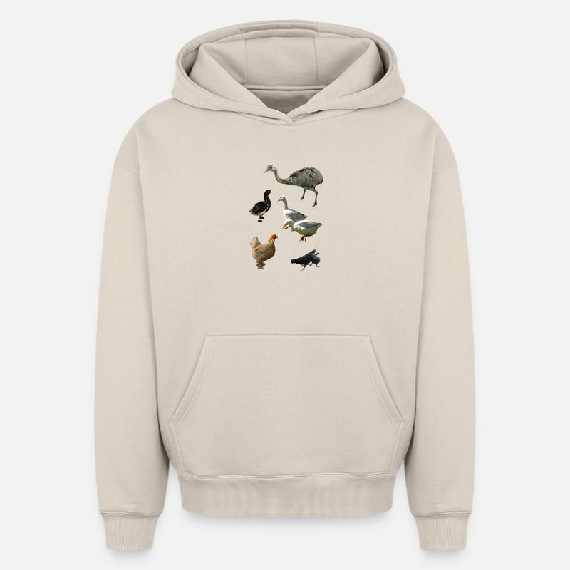 Volaille - Sweat à capuche unisexe oversize épais SPREAD - beige