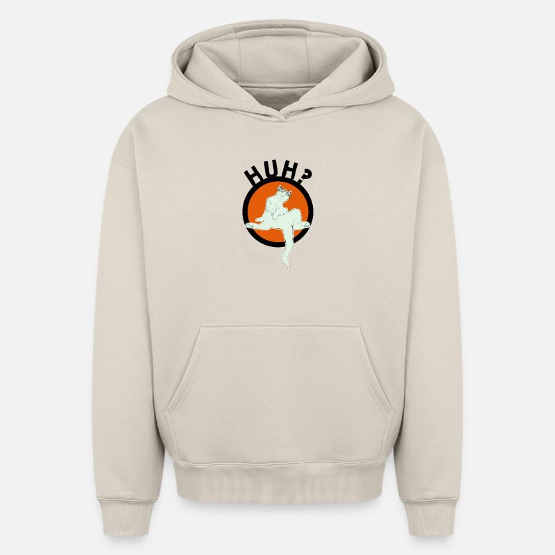 HEIN ? - Sweat à capuche unisexe oversize épais SPREAD - beige