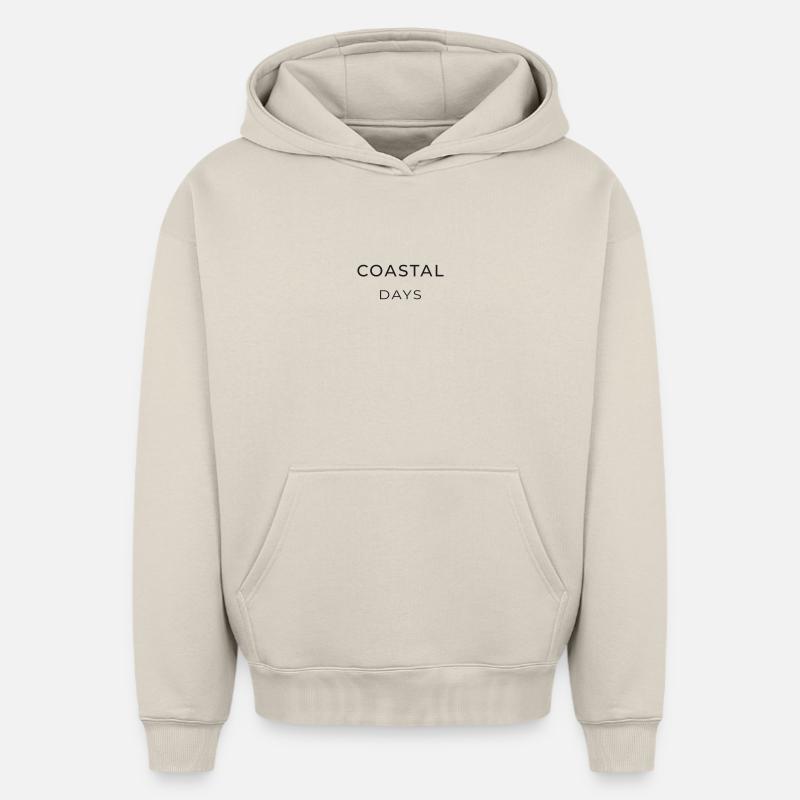 COASTAL DAY - Sweat à capuche unisexe oversize épais SPREAD - beige