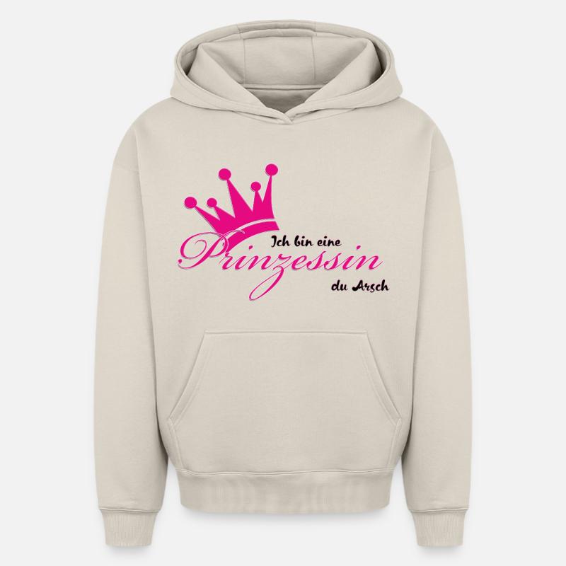 Je suis une princesse - Sweat à capuche unisexe oversize épais SPREAD - beige