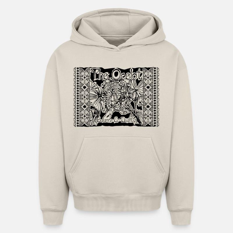 L’OCELOT - Sweat à capuche unisexe oversize épais SPREAD - beige