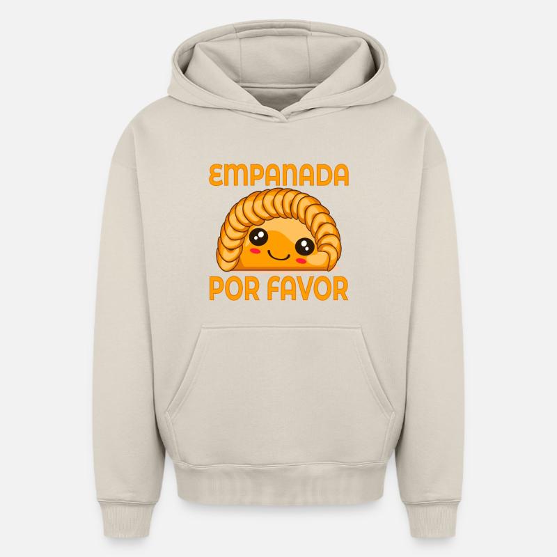 RAVIOLIS EMPANADA - Sweat à capuche unisexe oversize épais SPREAD - beige