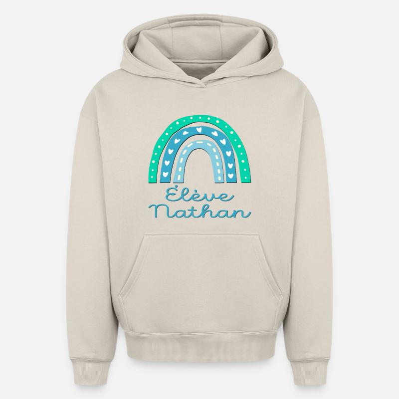 Élève Écolier - École Primaire - Sweat à capuche unisexe oversize épais SPREAD - beige