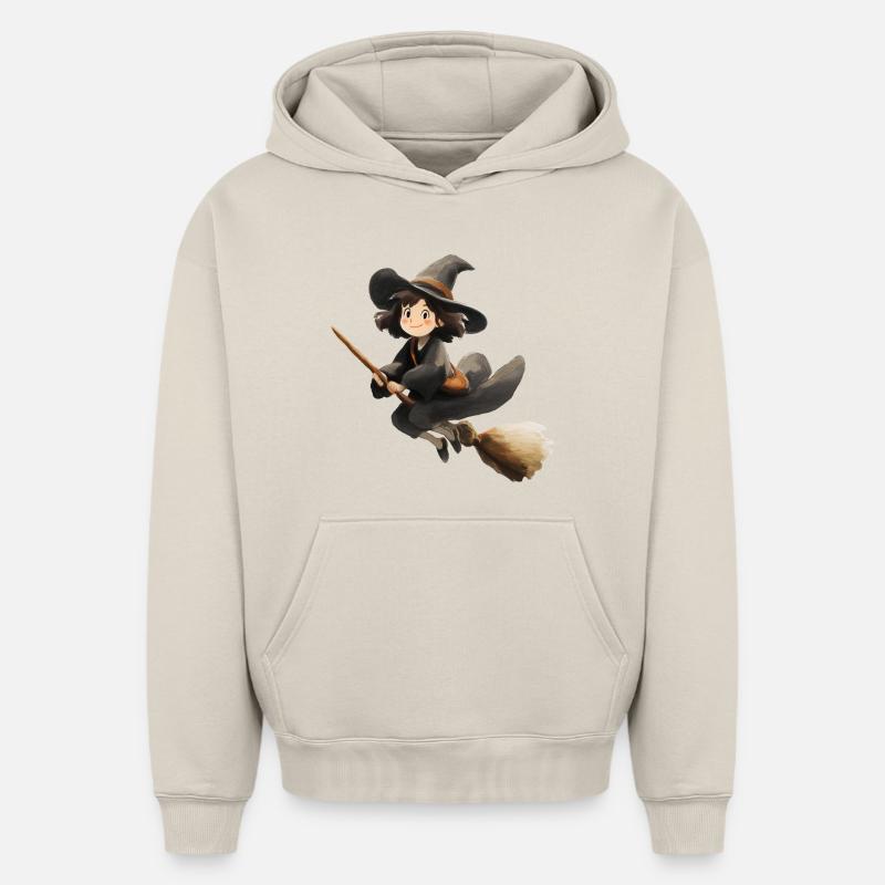 Sorcière - Sweat à capuche unisexe oversize épais SPREAD - beige