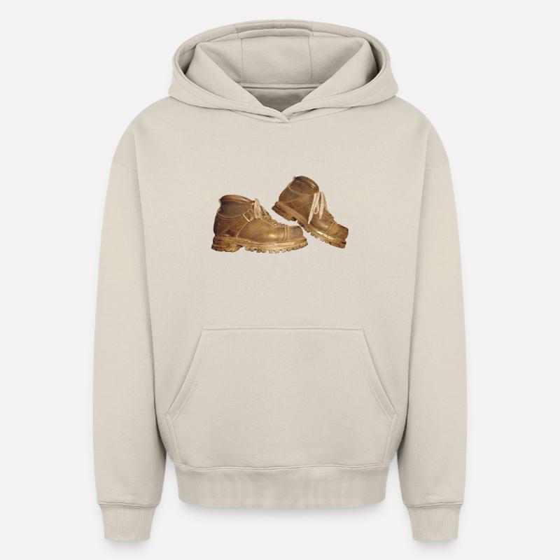 Chaussures - Sweat à capuche unisexe oversize épais SPREAD - beige