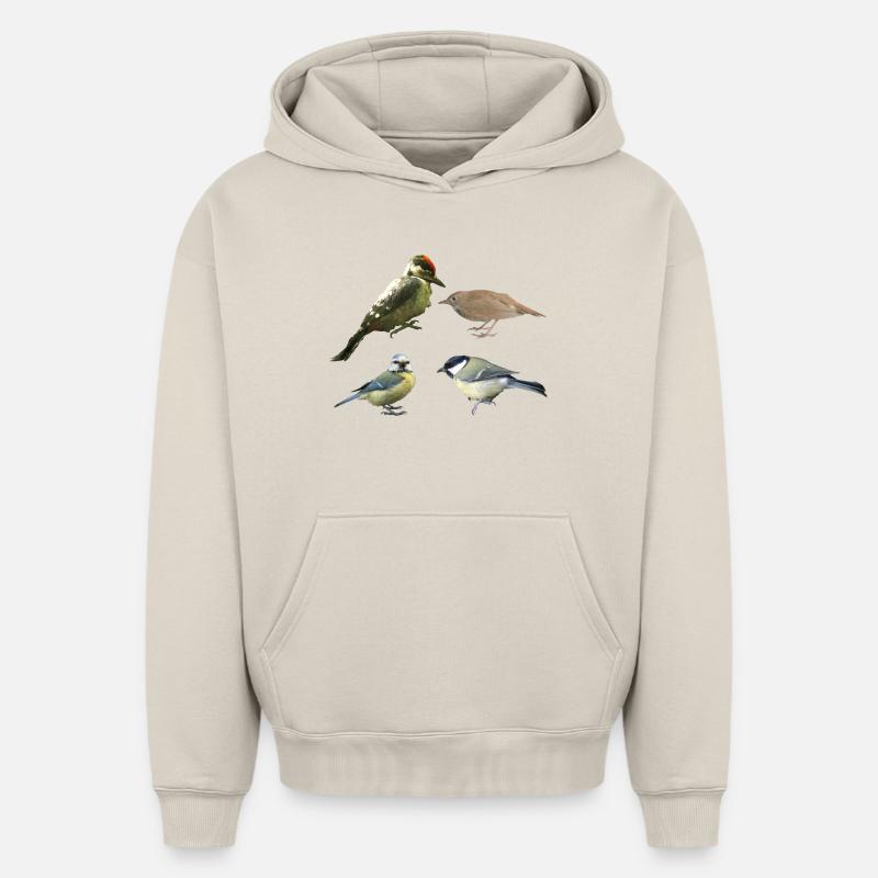 Oiseaux chanteurs - Sweat à capuche unisexe oversize épais SPREAD - beige