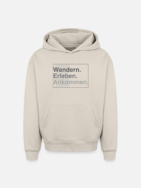Wandern erleben - Oversized Heavyweight Unisex Hoodie - Beige