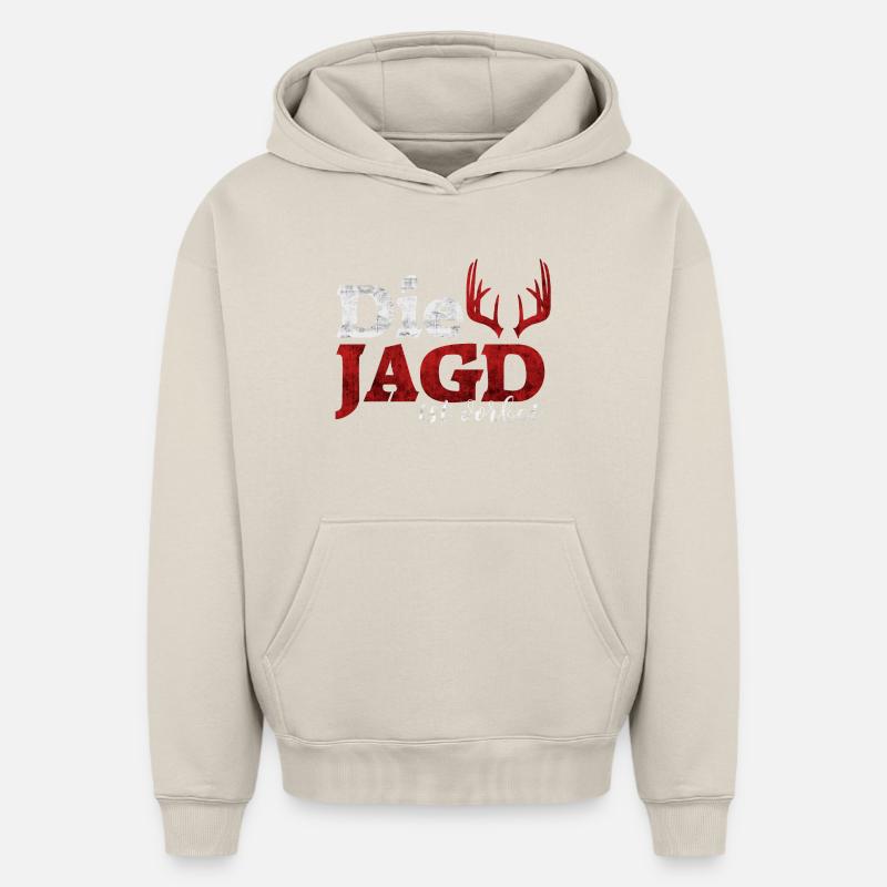 Die Jagd ist vorbei - Oversized Heavyweight Unisex Hoodie - Beige