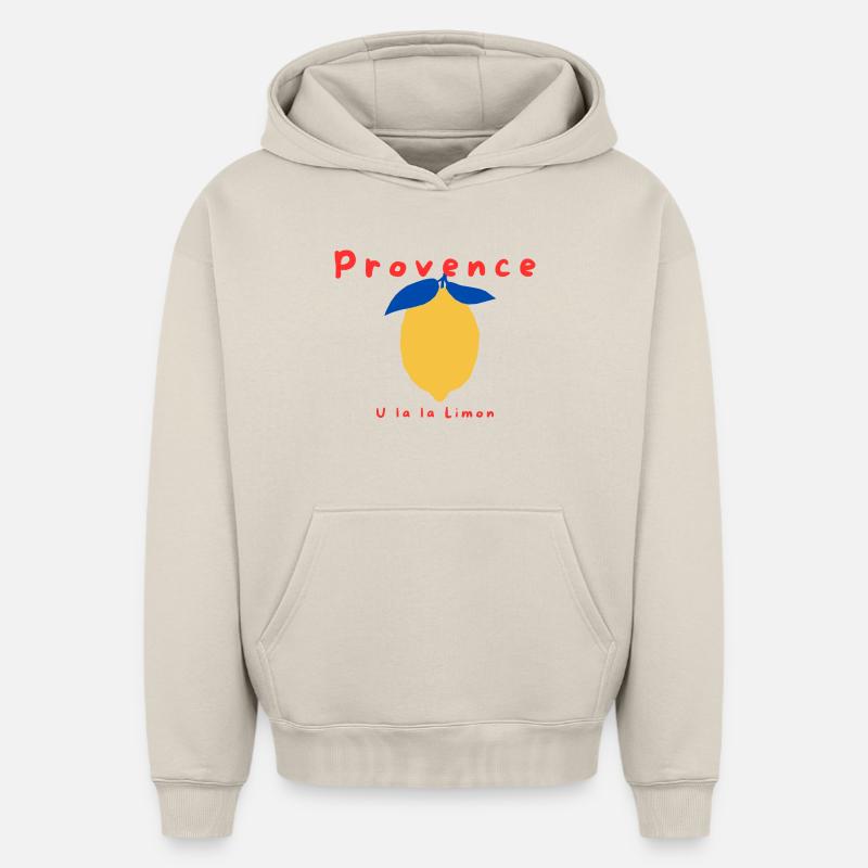 U la la Limon | Provence - Sweat à capuche unisexe oversize épais SPREAD - beige