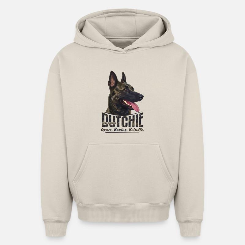 Dutchie - Holländischer Schäferhund - Oversized Heavyweight Unisex Hoodie - Beige