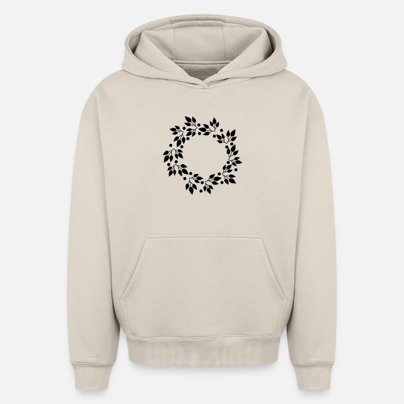 Couronne - Sweat à capuche unisexe oversize épais SPREAD - beige