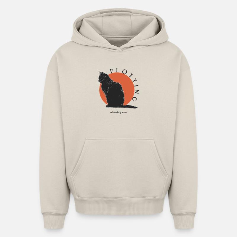 PLOTTING - Oversized Heavyweight Unisex Hoodie - beige