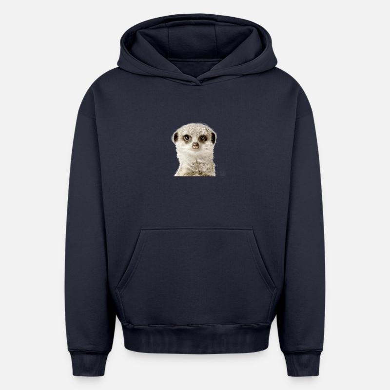 Suricate - Sweat à capuche unisexe oversize épais SPREAD - bleu marine