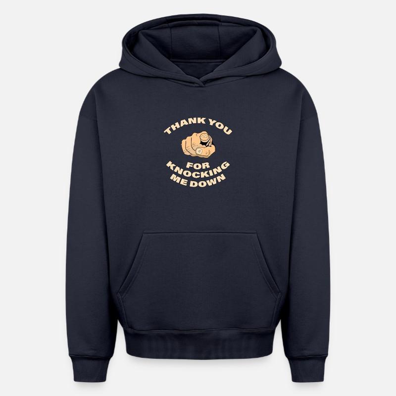 Merci - Sweat à capuche unisexe oversize épais SPREAD - bleu marine