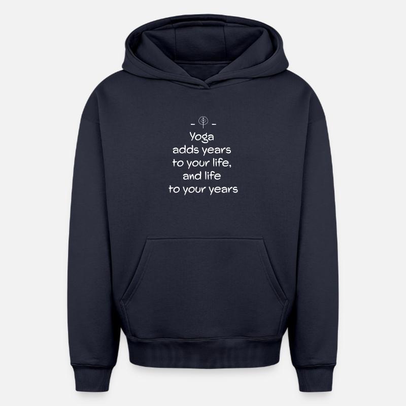 Yoga - Oversized Heavyweight Unisex Hoodie - Navy