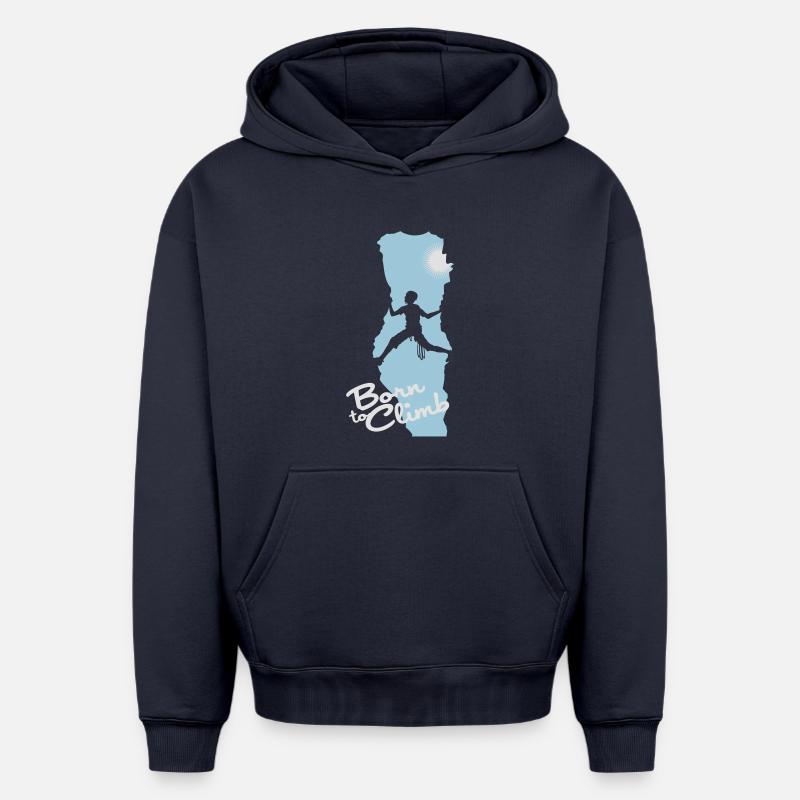Escalade flex - Sweat à capuche unisexe oversize épais SPREAD - bleu marine