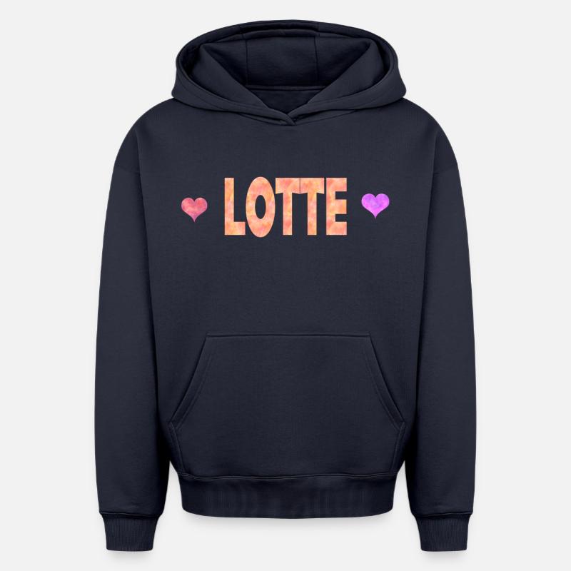 Lotte - Sweat à capuche unisexe oversize épais SPREAD - bleu marine
