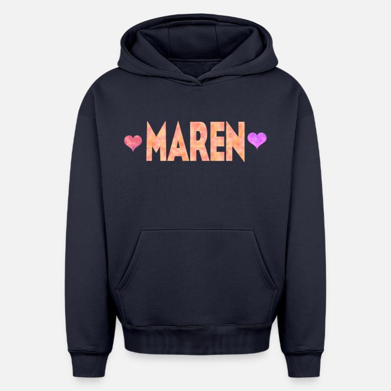 Maren - Sweat à capuche unisexe oversize épais SPREAD - bleu marine
