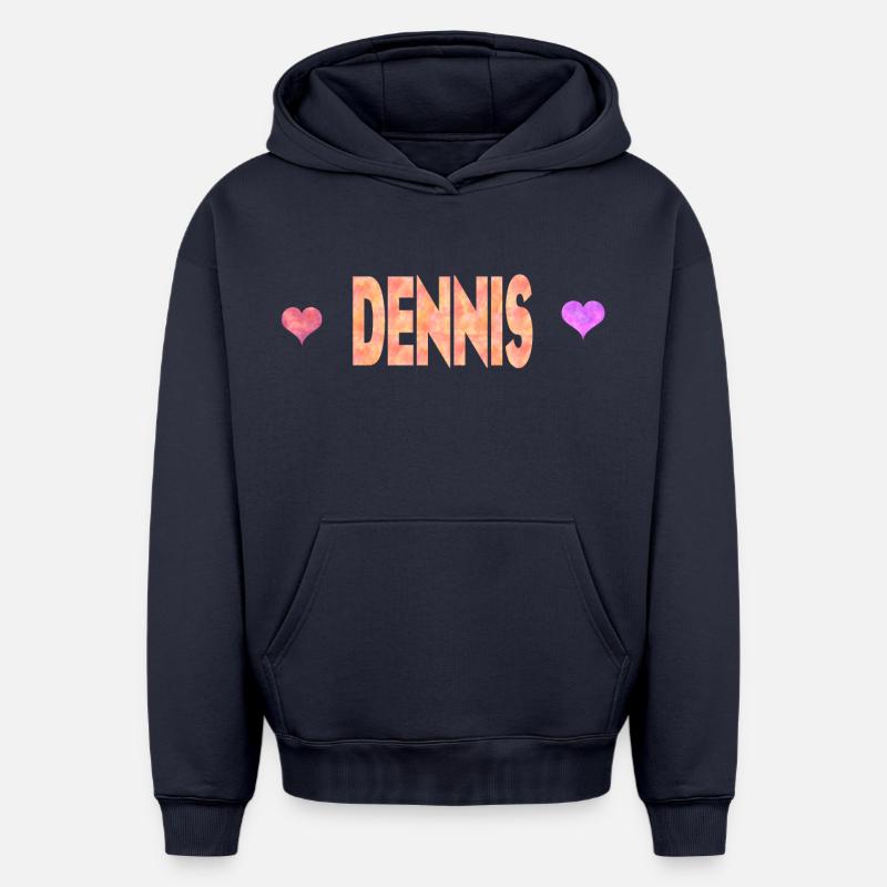 Dennis - Sweat à capuche unisexe oversize épais SPREAD - bleu marine