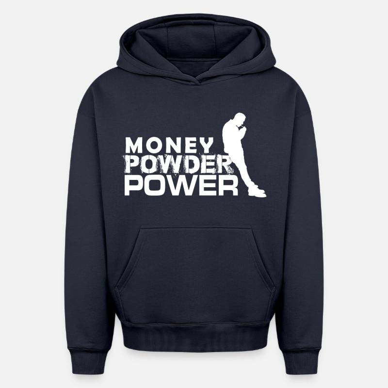MPP blanc - Sweat à capuche unisexe oversize épais SPREAD - bleu marine
