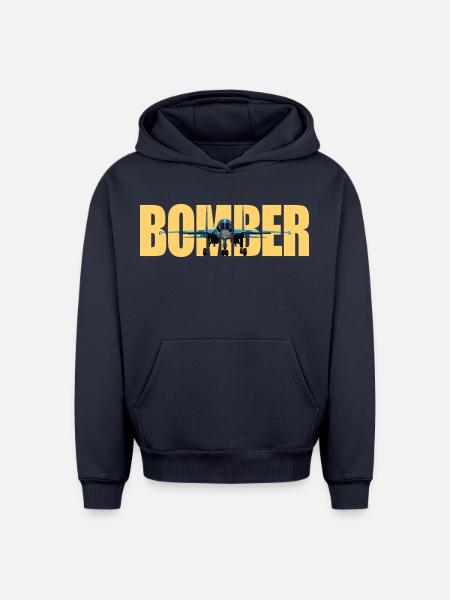Bomber Su-34 - Oversized Heavyweight Unisex Hoodie - navy