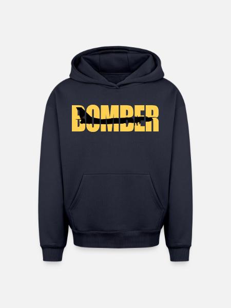 Bomber Tu-95 - Oversized Heavyweight Unisex Hoodie - navy