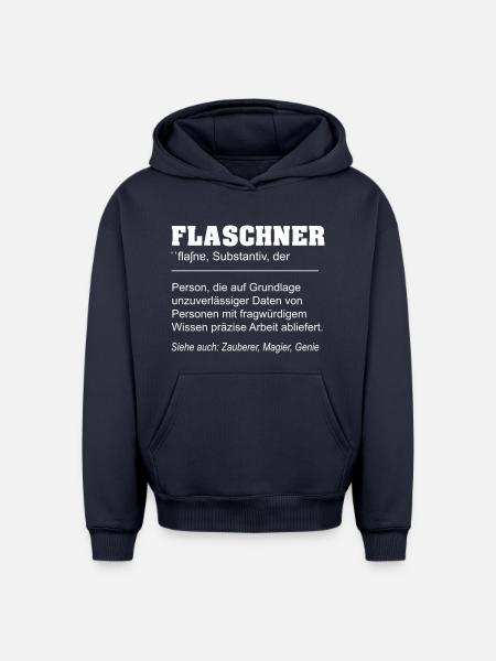 Flaschner lustige Definition - Oversized Heavyweight Unisex Hoodie - Navy