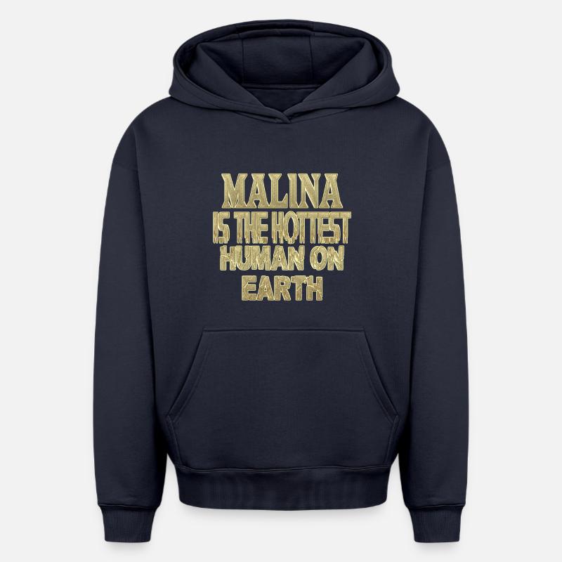 Malina - Sweat à capuche unisexe oversize épais SPREAD - bleu marine