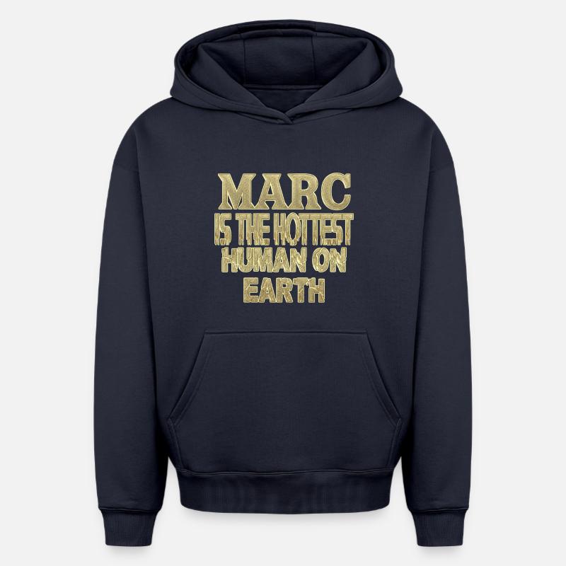 Marc - Sweat à capuche unisexe oversize épais SPREAD - bleu marine