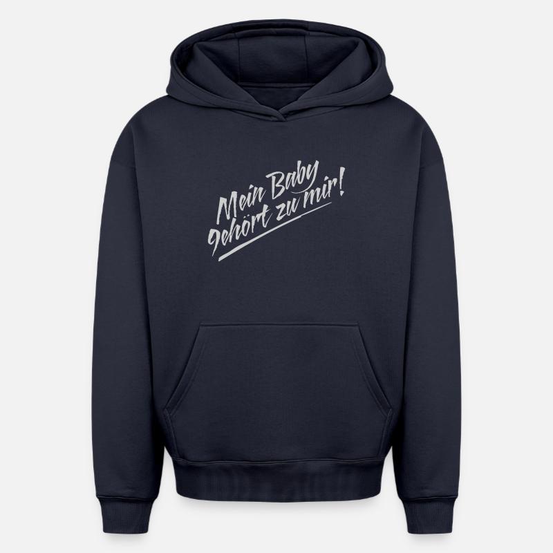 Mon bébé - Sweat à capuche unisexe oversize épais SPREAD - bleu marine