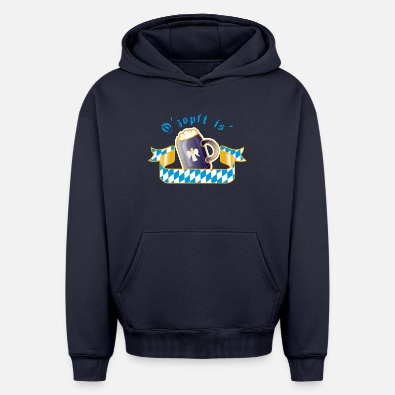 O’zapft est' - Sweat à capuche unisexe oversize épais SPREAD - bleu marine