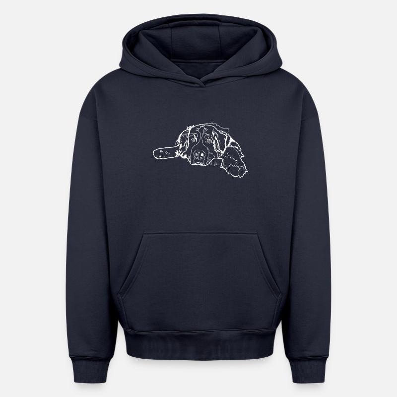 Bouvier bernois - Sweat à capuche unisexe oversize épais SPREAD - bleu marine