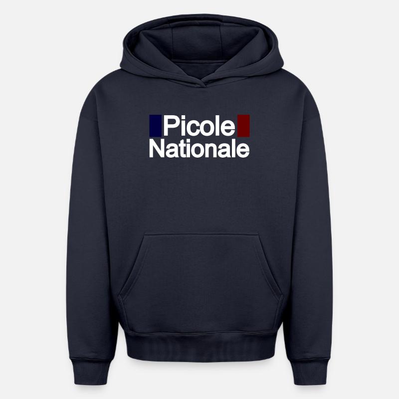 Picole nationale - Sweat à capuche unisexe oversize épais SPREAD - bleu marine