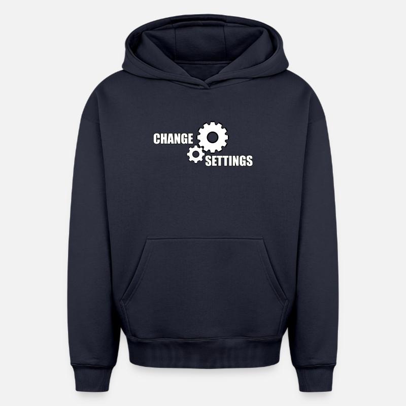 MODIFIER LES PARAMÈTRES - Sweat à capuche unisexe oversize épais SPREAD - bleu marine