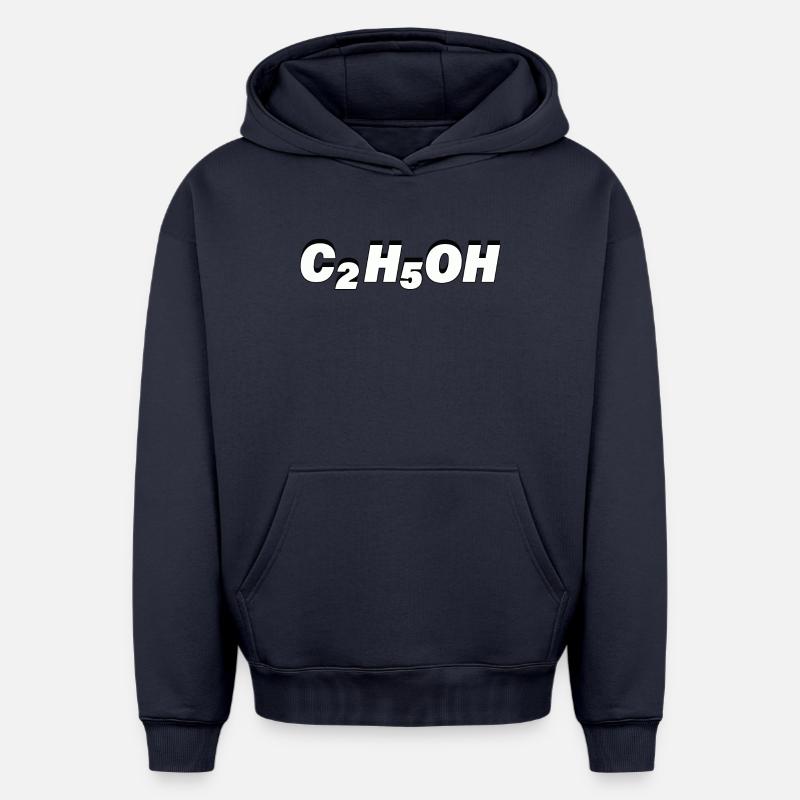 C2H5OH - Sweat à capuche unisexe oversize épais SPREAD - bleu marine