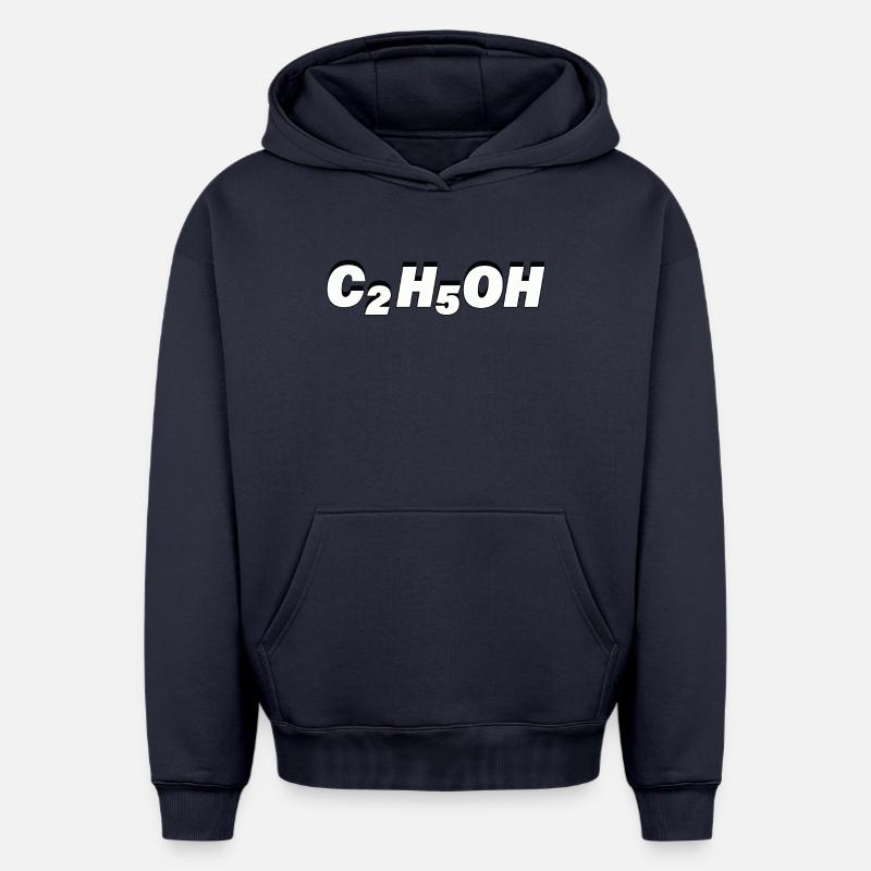 C2H5OH - Sweat à capuche unisexe oversize épais SPREAD - bleu marine