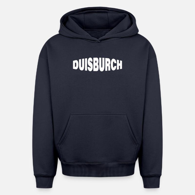 DUISBURCH - Oversized Heavyweight Unisex Hoodie - Navy