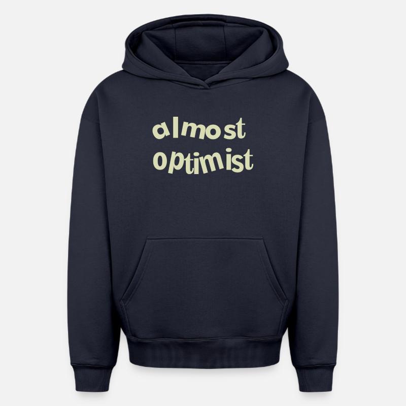 Optimist - Sweat à capuche unisexe oversize épais SPREAD - bleu marine