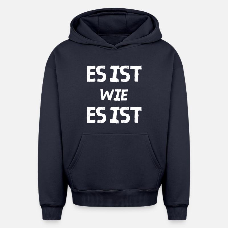 C’est ce que c’est - Sweat à capuche unisexe oversize épais SPREAD - bleu marine