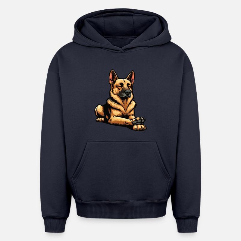 Deutscher Schäferhund Schäferhunde Schäferhunde - Oversized Heavyweight Unisex Hoodie - Navy