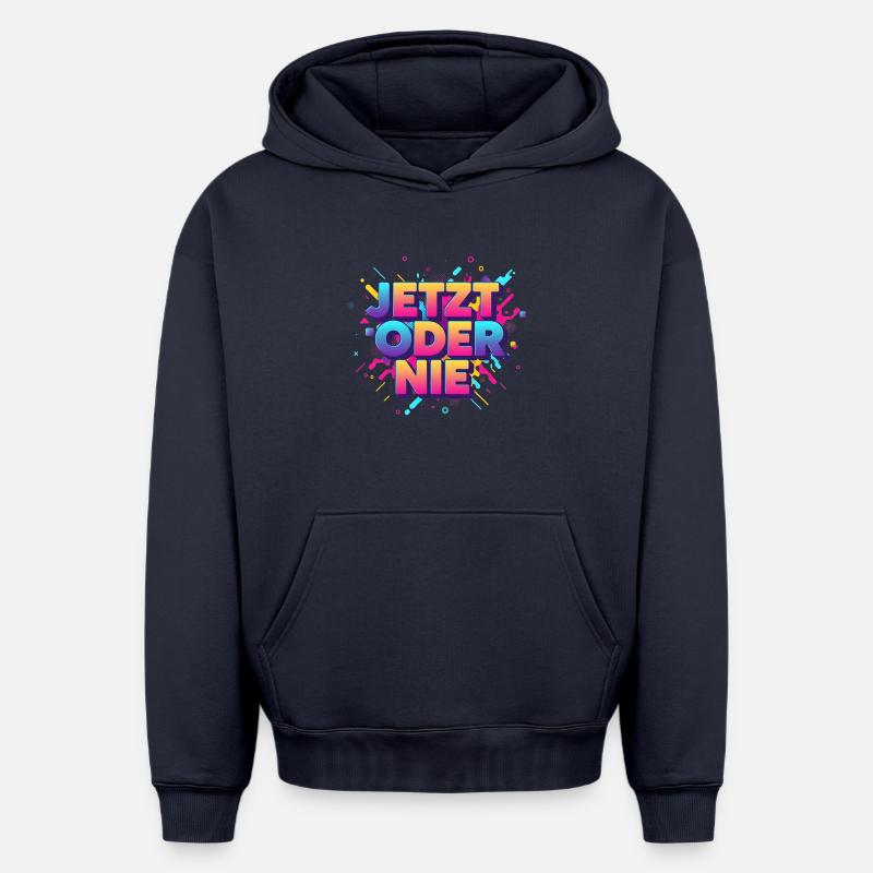 Jetz oder nie - Oversized Heavyweight Unisex Hoodie - Navy