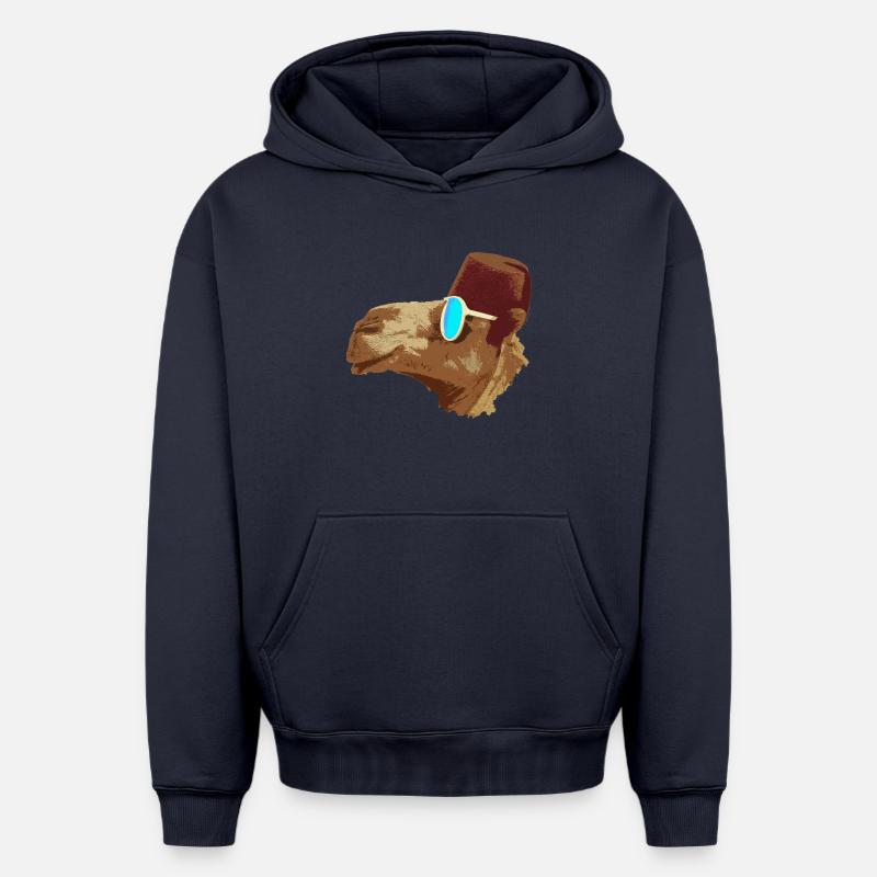 Camel Cool - Sweat à capuche unisexe oversize épais SPREAD - bleu marine
