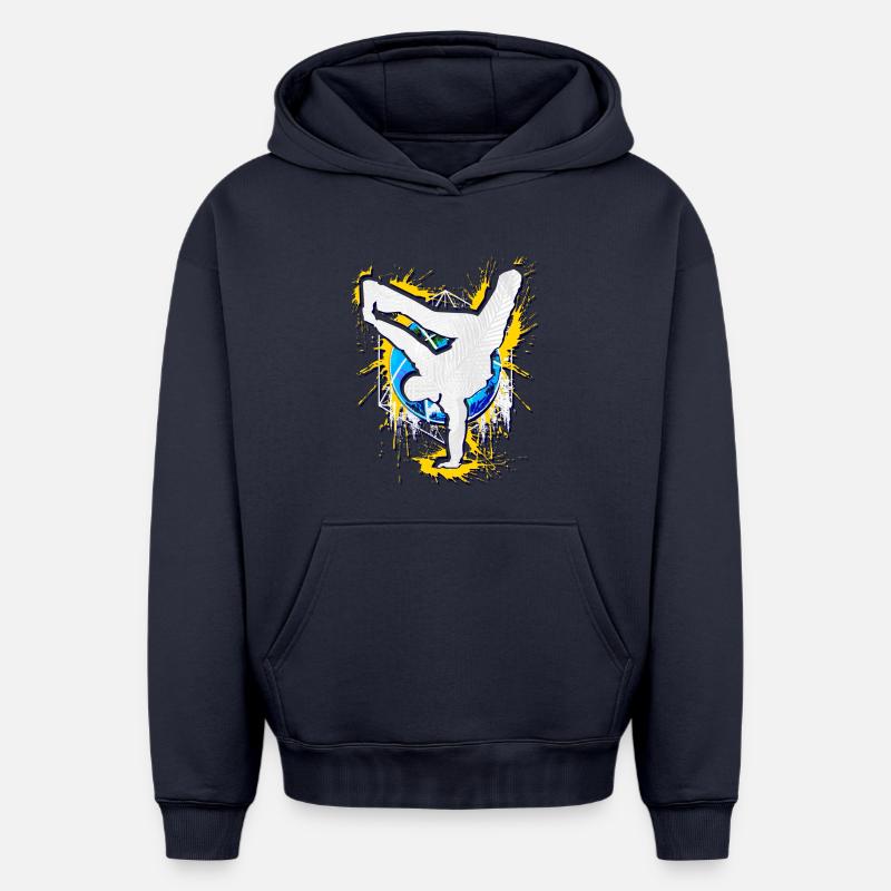 Breakdance - Breakdancer - Breakdancing - BBoy - Oversized Heavyweight Unisex Hoodie - Navy
