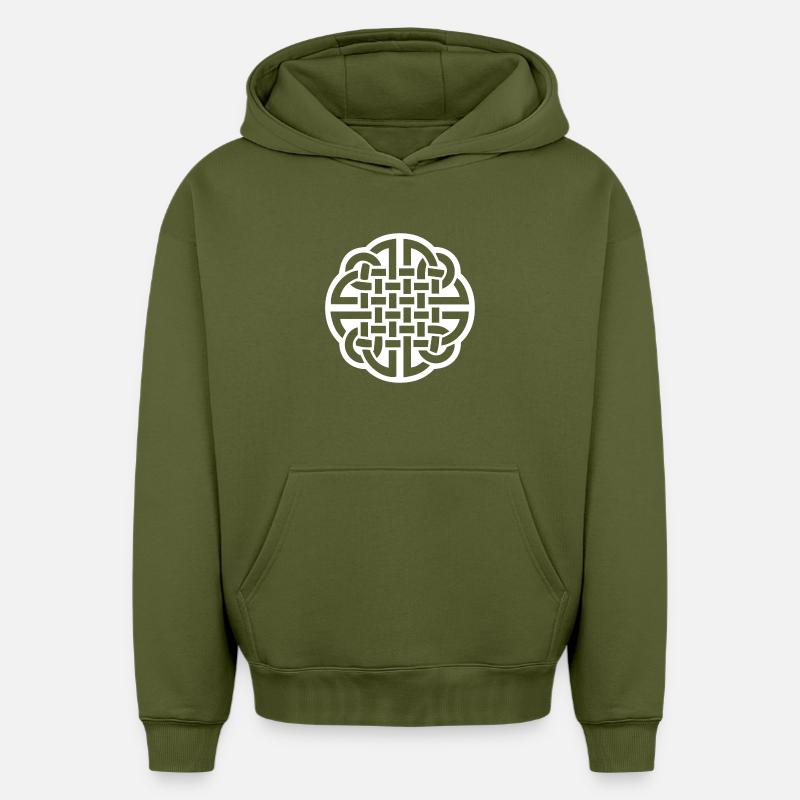 Celtic Knot - Oversized Heavyweight Unisex Hoodie - Khaki