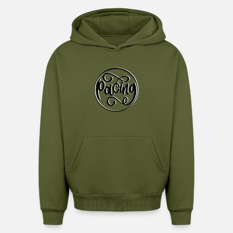 Rythme - Sweat à capuche unisexe oversize épais SPREAD - kaki