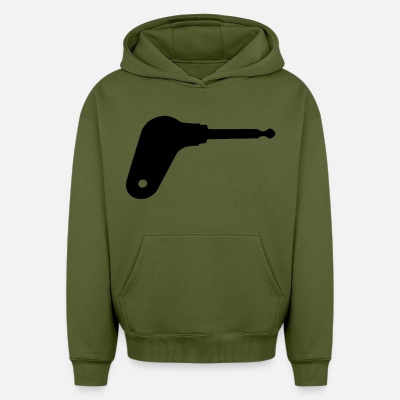 Oldtimer tractor ignition key - Oversized Heavyweight Unisex Hoodie - khaki