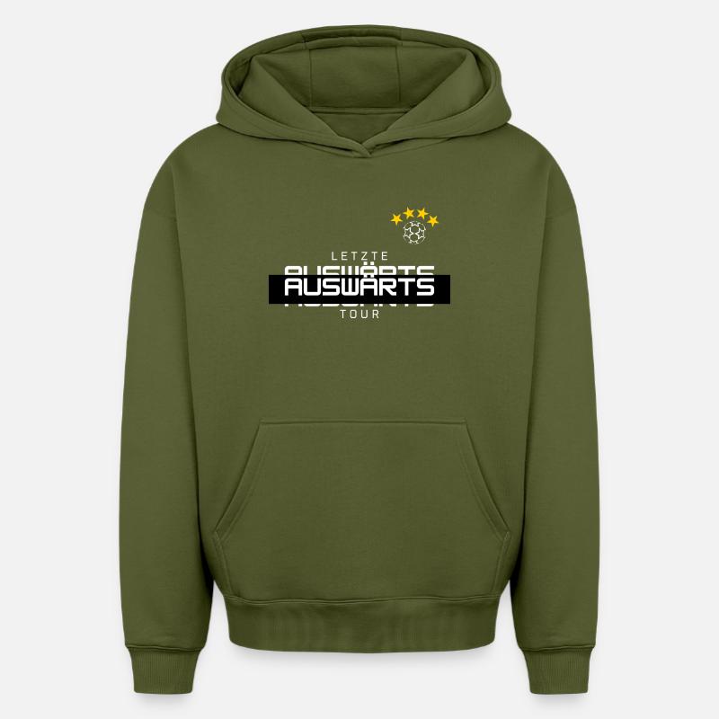 Tournée à l’extérieur - Sweat à capuche unisexe oversize épais SPREAD - kaki