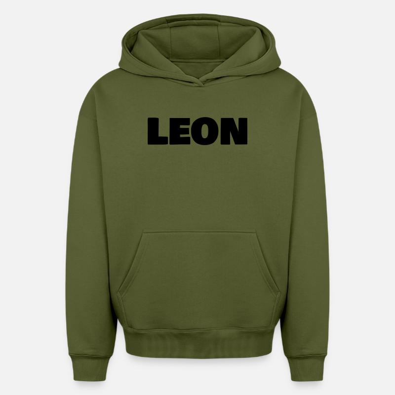 Leon - Oversized Heavyweight Unisex Hoodie - Khaki