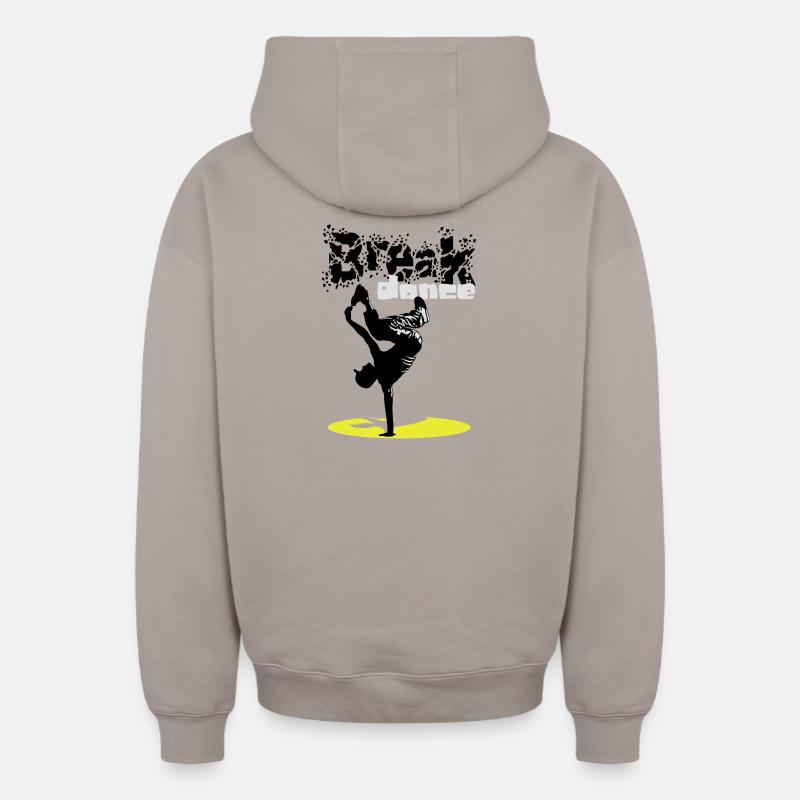 Breakdance flex - Oversized Heavyweight Unisex Zip Hoodie - Taupe